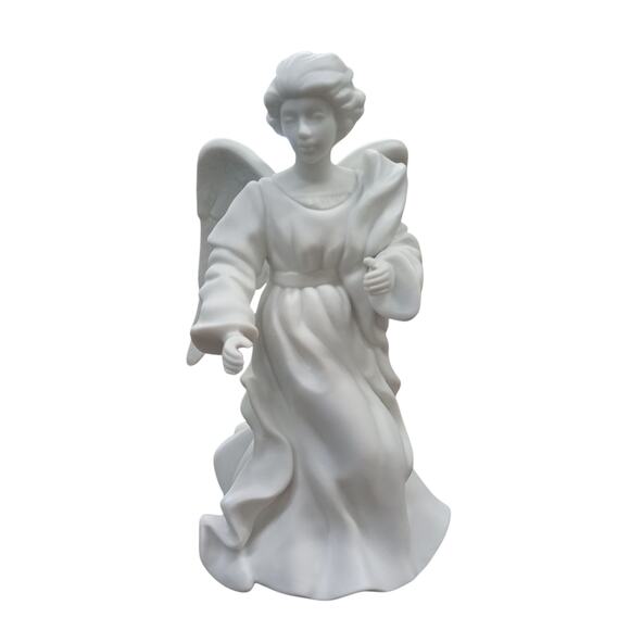AVON Nativity Collectibles Standing Angel Figurine 1987 With Box White Porcelain - Picture 3 of 10